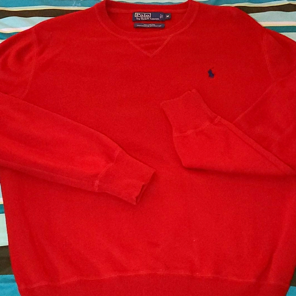 NWOT Polo Ralph Lauren Red Sweater Size Medium